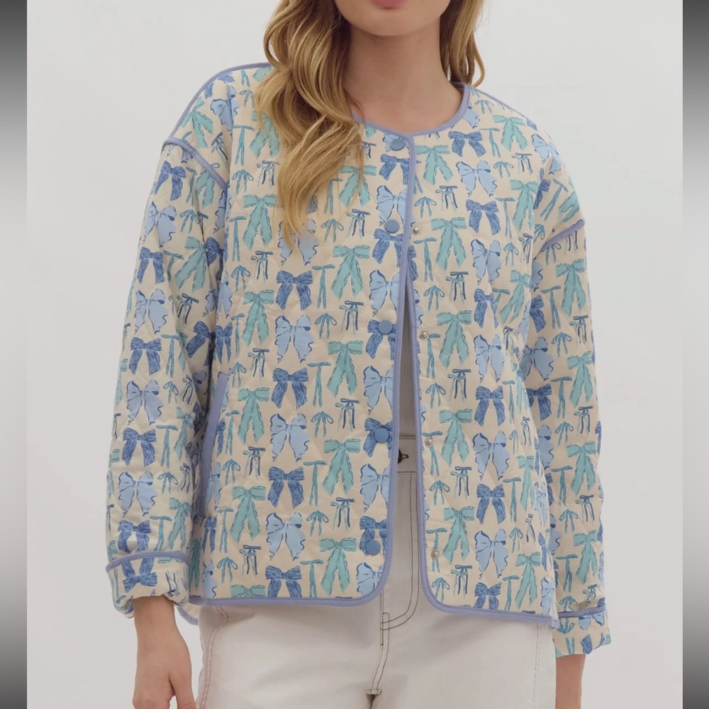 Boutique brand bow jacket